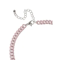 Kid's Pink-Tone Matte Chain Necklace