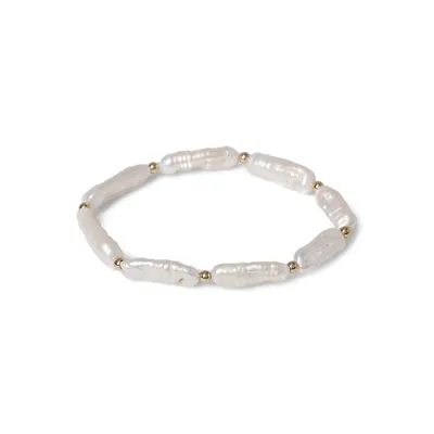 Bracelet extensible orné de perles d'eau douce