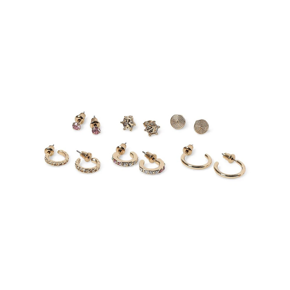 Goldtone 6-Pair Earrings Set