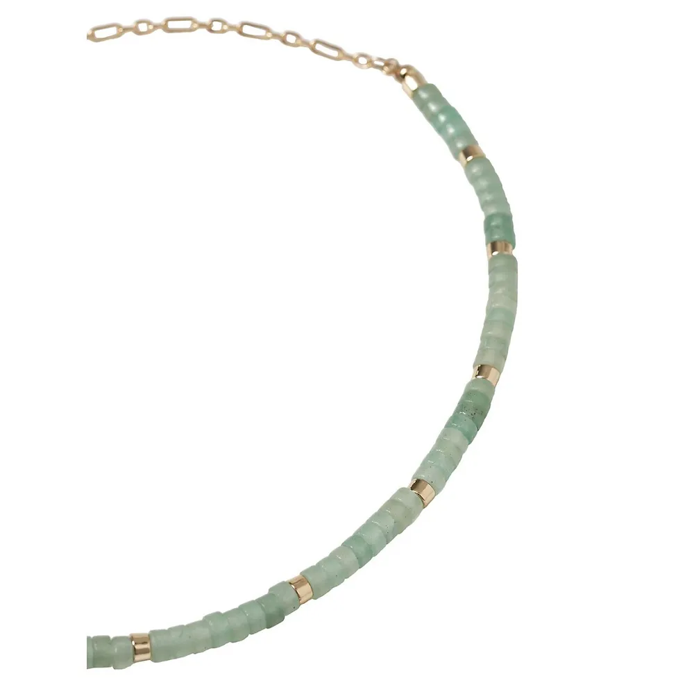 Goldtone & Beaded Choker Necklace