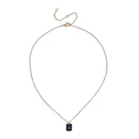 Goldtone Ditsy Lapis Lazuli Necklace