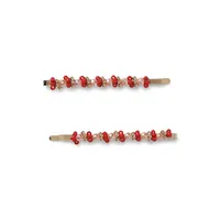 2-Pack Beaded Hair Slides Set