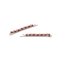 2-Pack Beaded Hair Slides Set