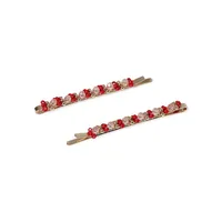 2-Pack Beaded Hair Slides Set