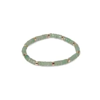 Goldtone & Beads Stretch Bracelet