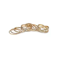 9-Piece Goldtone Stacking Ring Set