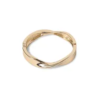 Goldtone Molten Waved Bangle