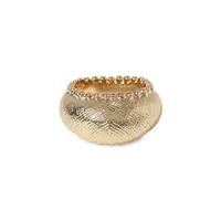Goldtone Textured Side-Trim Ring