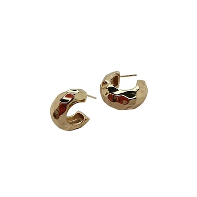 Molton Goldtone Sterling Silver Hoop Earrings