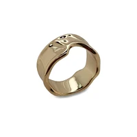 Molten Goldtone Sterling Silver Ring