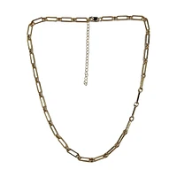 Goldtone Sterling Silver Paperclip Chain Necklace - 18-Inch