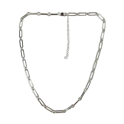 Sterling Silver Paperclip Chain Necklace - 18-Inch