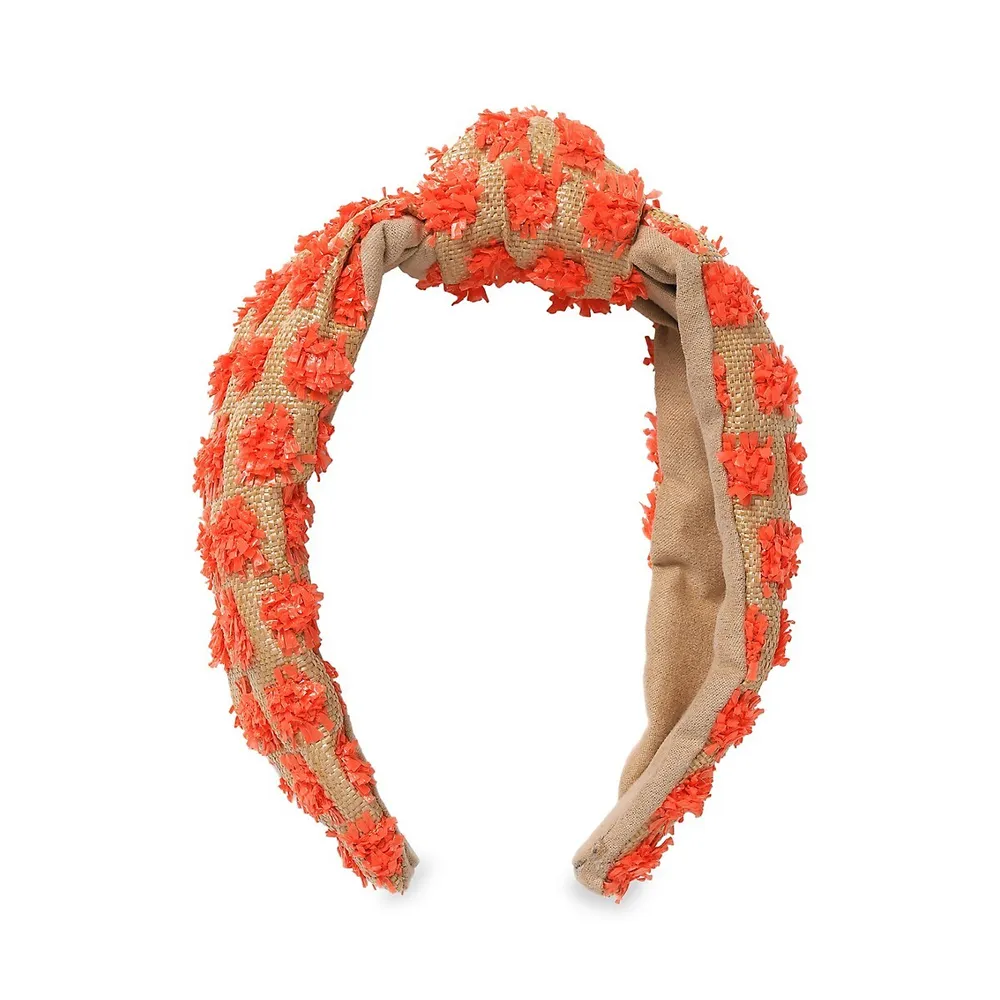 3D Floral Raffia Headband