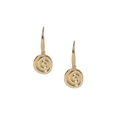 Goldtone Swirl Drop Earrings