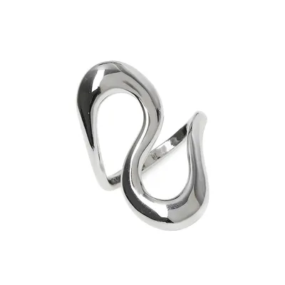 Silvertone Open Wrap Ring