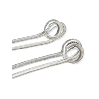 Silvertone Knotted Snake Chain Linear Earrings
