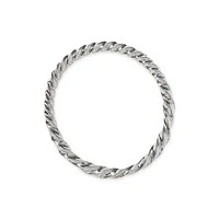 Silvertone Twist Bangle