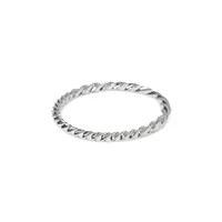 Silvertone Twist Bangle