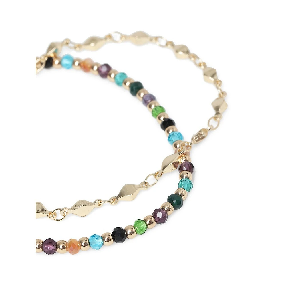 Delicate Beaded Double-Row Bracelets