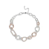 Pavé Link Mixed-Metal Chain Bracelet