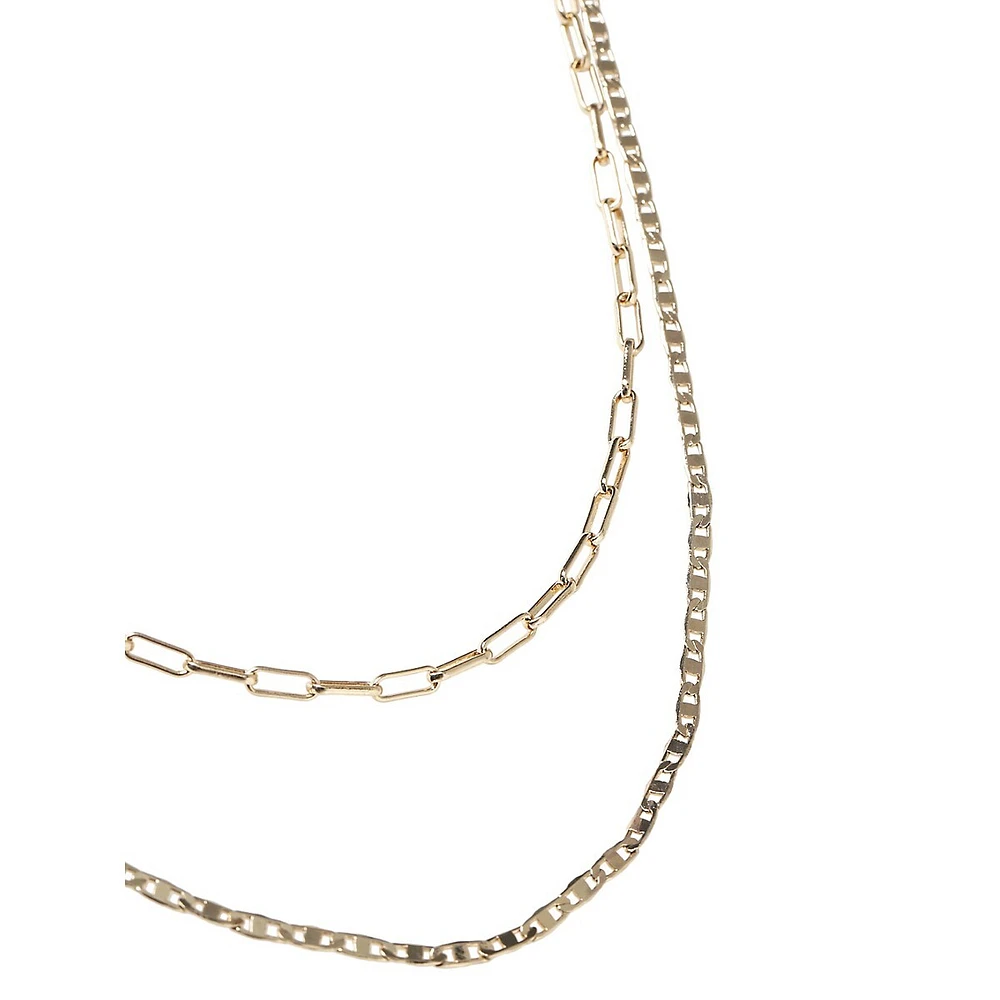 Goldtone Multirow Necklace