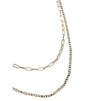 Goldtone Multirow Necklace