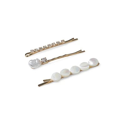 3-Pack Assorted Goldtone Hair Clips