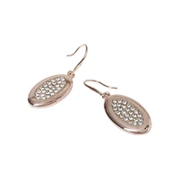 Rose-Goldtone Crystal Pavé Drop Earrings