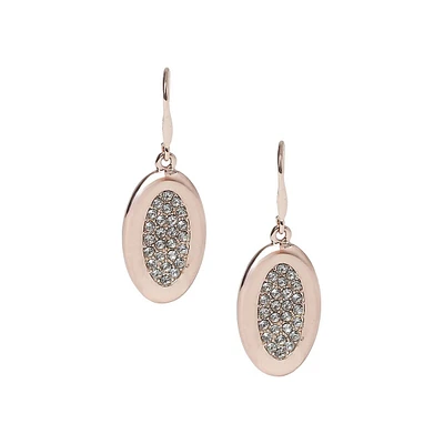 Rose-Goldtone Crystal Pavé Drop Earrings