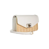 Dassia Rattan Crossbody Bag