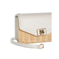 Dassia Rattan Crossbody Bag