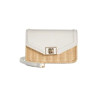 Dassia Rattan Crossbody Bag