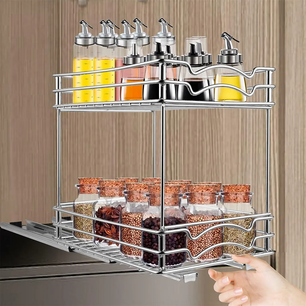 2 Tier Kitchen Pull Out Spice Rack