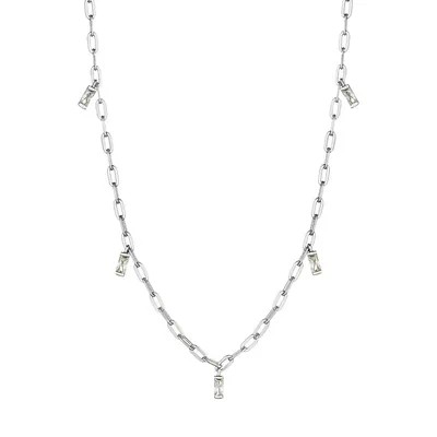 Glow Getter Sterling Silver & Cubic Zirconia Necklace