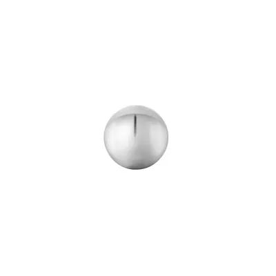 Rhodium-Plated Sterling Silver Sphere Barbell Single Stud Earring