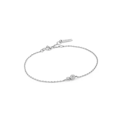 Spaced Out Sterling Silver & Cubic Zirconia Orb Bracelet