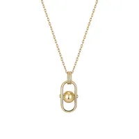 Spaced Out 14K Goldplated Sterling Silver Orb Pendant Necklace