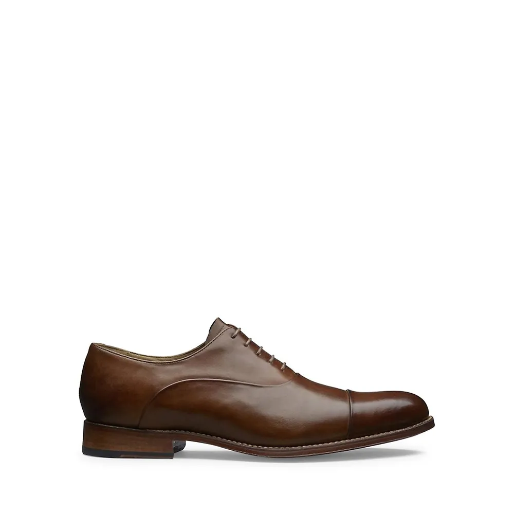 Bert Handpainted Leather Cap-Toe Oxfords