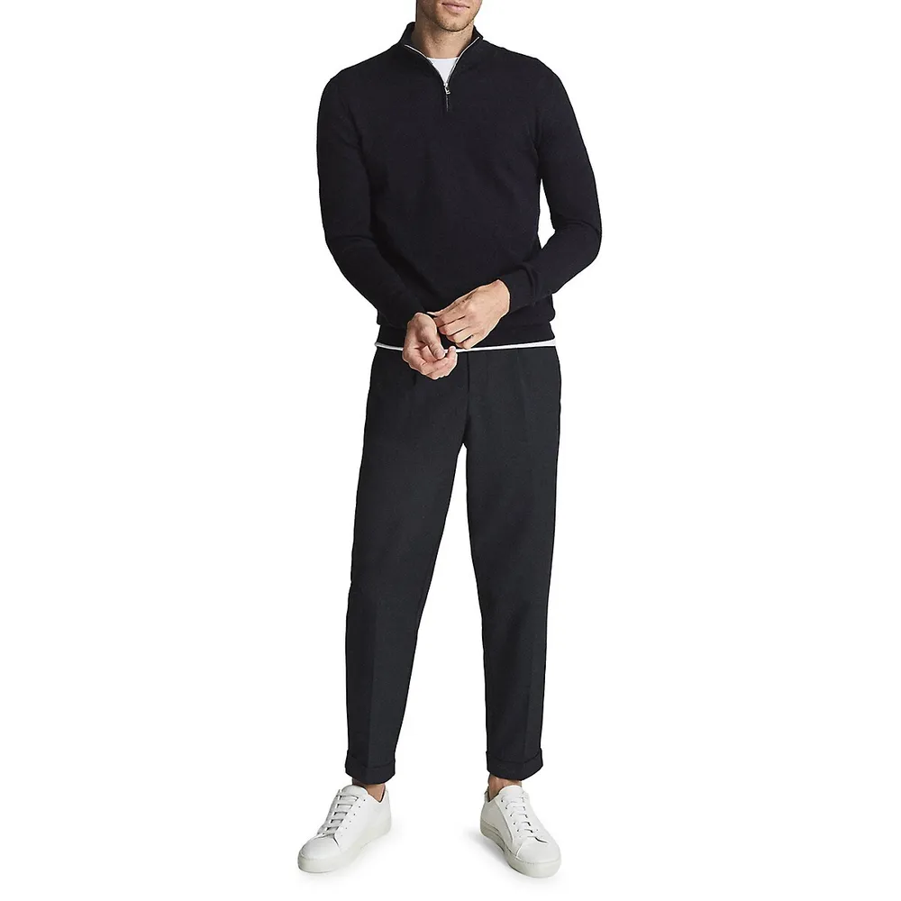 Blackhall Merino Wool Quarter-Zip Sweater