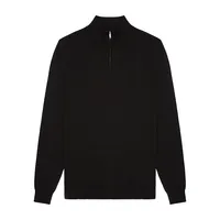 Funnelneck Half-Zip Wool Sweater