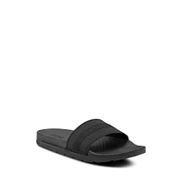 Women's Elastic Logo Slide Sandals