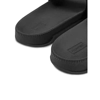 Women's Elastic Logo Slide Sandals