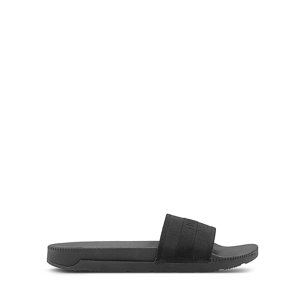 Women's Elastic Logo Slide Sandals