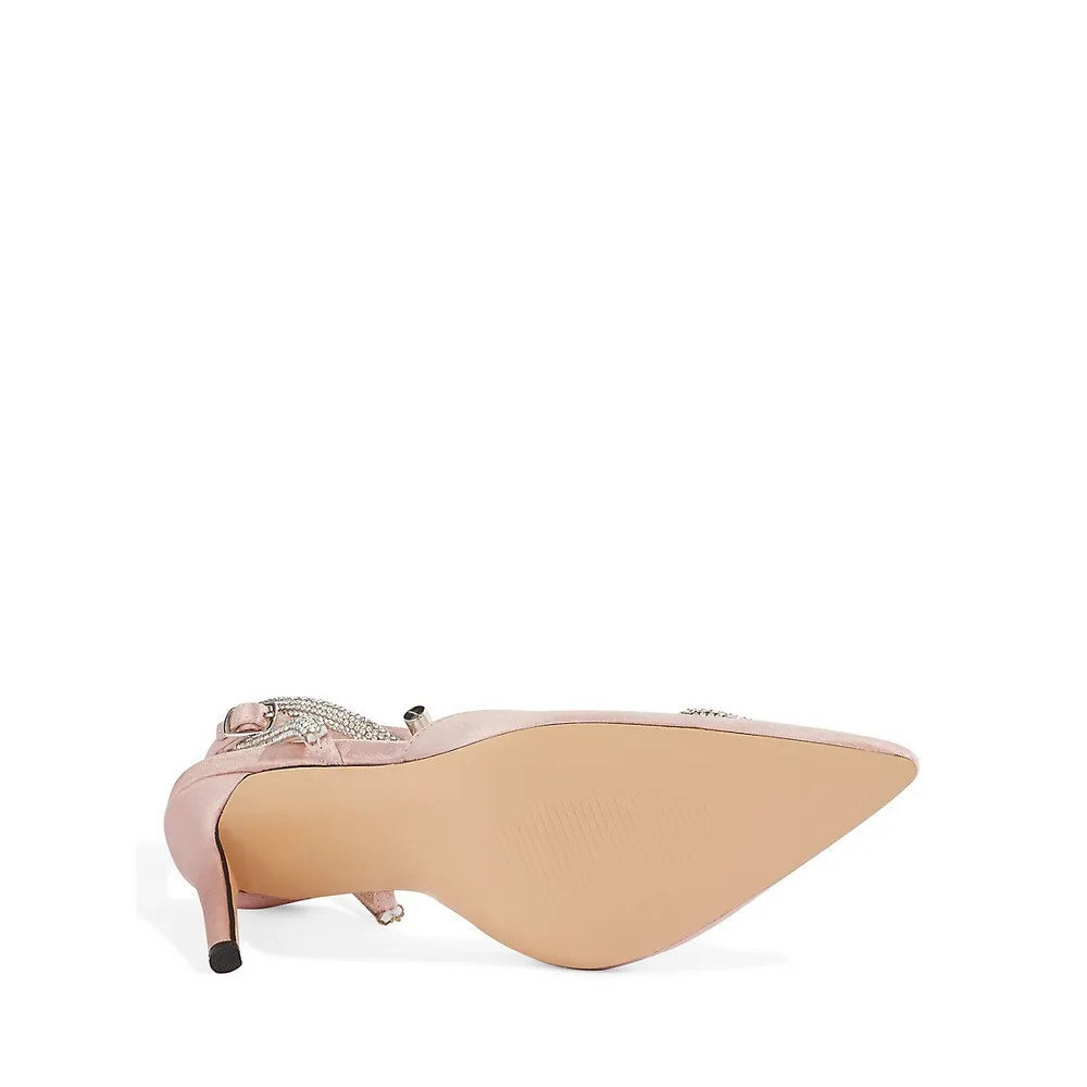 Cupid Heart Diamente Point-Toe Sandals