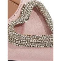 Cupid Heart Diamente Point-Toe Sandals