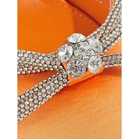 Midnight Diamente Point-Toe Wrap Sandals