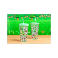 Animal Crossing Plastic Cup & Straw