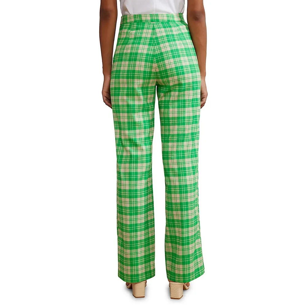 Carey Check Flannel Trousers