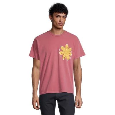 Sound & Mind Visions Flower Print T-Shirt