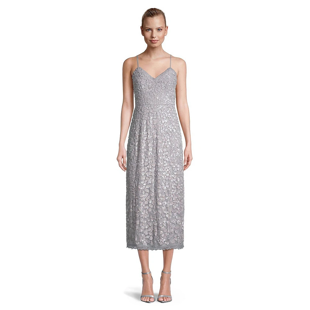 Fayette Sequined Midi Slip Dress